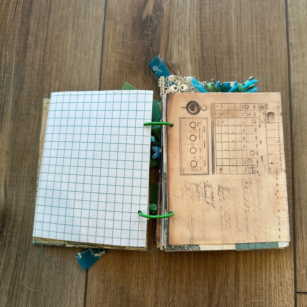 Fish-Themed Junk Journal with Teal Accents
